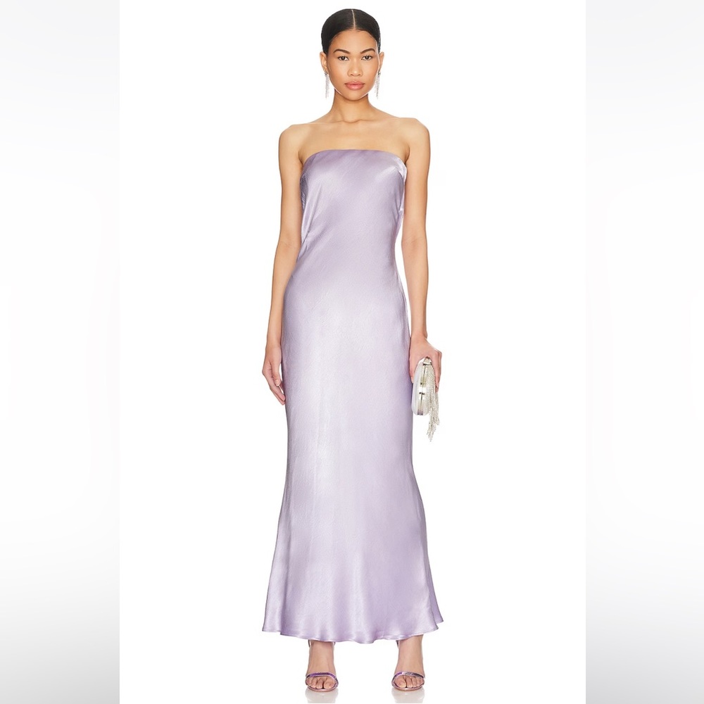 BEC + BRIDGE MOON DANCE STRAPLESS DRESS LILAC